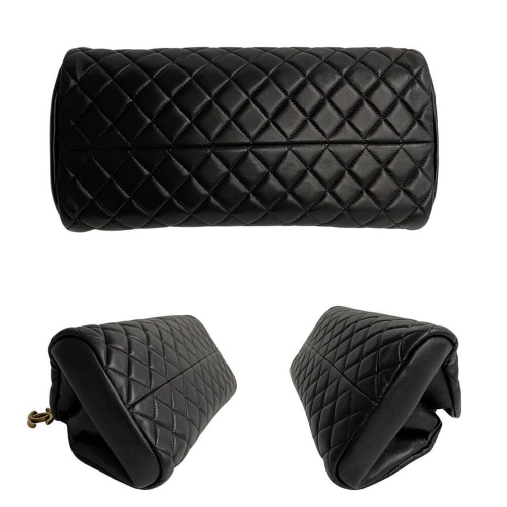 Chanel Mademoiselle Black Leather Shoulder Bag (Pre-Owned) - Picture 3 of 10
